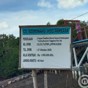 CV Sosrobahu Indo Perkasa Tak Bertanggungjawab dengan Proyek Wisata Mangrove