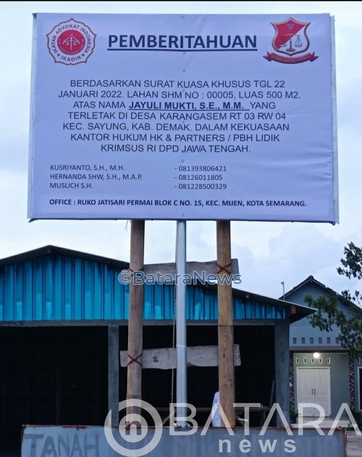 LIDIK KRIMSUS RI DPD JATENG Pasang Papan Pemberitahuan Pemilik Yang Sah Agar Masyarakat Tidak Gaduh dan Paham LIDIK KRIMSUS RI DPD JATENG Pasang Papan Pemberitahuan Pemilik Yang Sah Agar Masyarakat Tidak Gaduh dan Paham