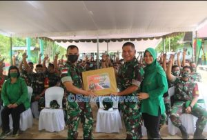 DANREM 174/ATW MELAKSANAKAN KUNJUNGAN KE POS KOTIS SATGAS YONIF 410/ALUGORO
