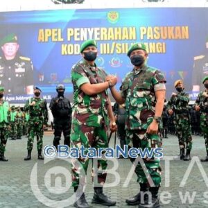 Prajurit Kodam III/Slw Sambut Mayjen TNI Kunto Arief Wibowo