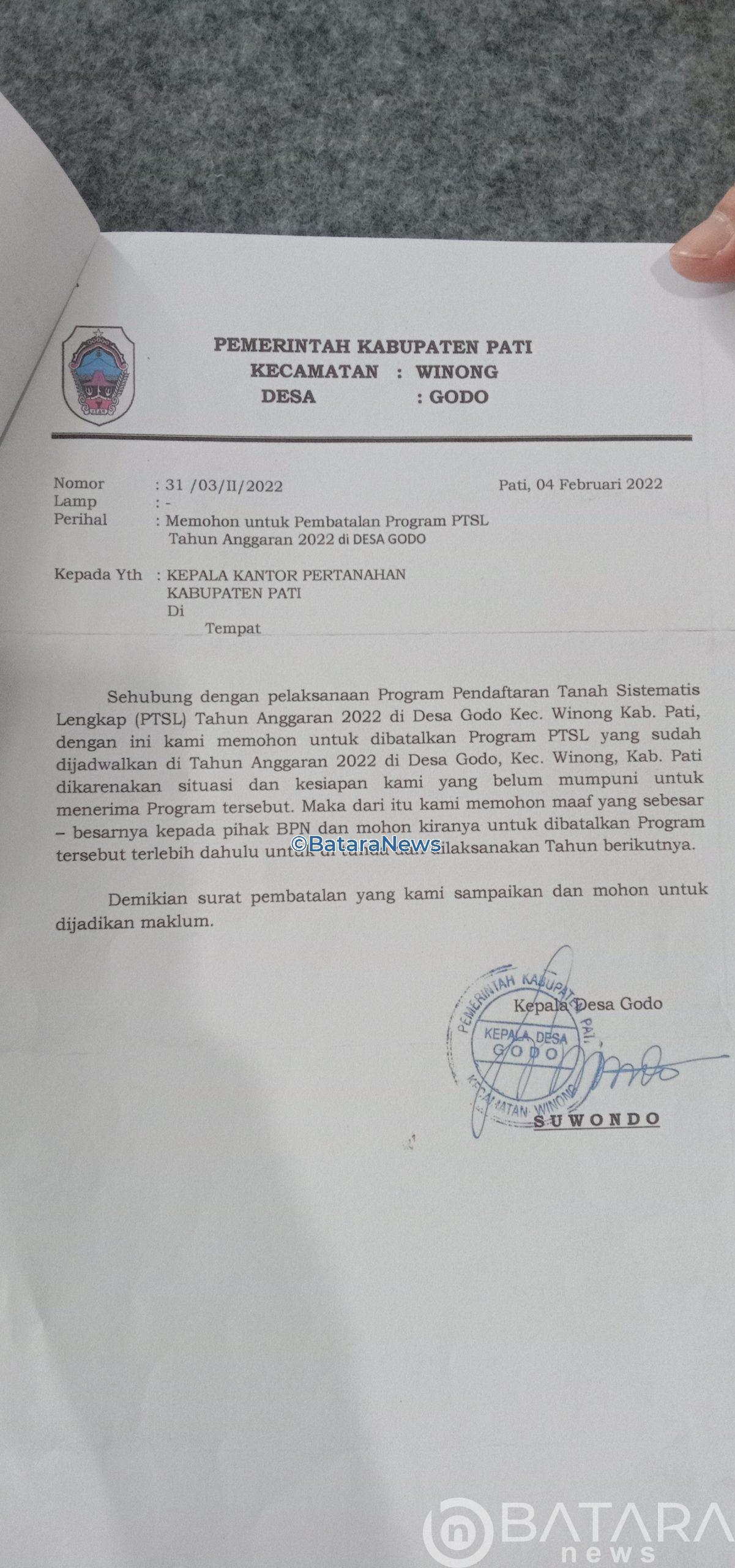 Panitia PTSL Dan Berkas Sudah Berjalan, Kades Godo Batalkan programnya Panitia PTSL Dan Berkas Sudah Berjalan, Kades Godo Batalkan programnya