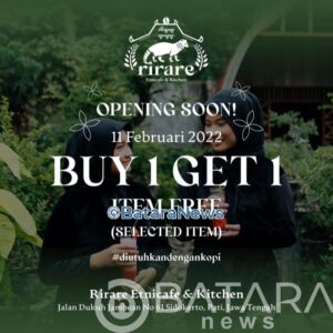DIUTUHKAN dengan KOPI Satu dapat 1 Item Spesial dari Rirare Etnicafe & Kitchen