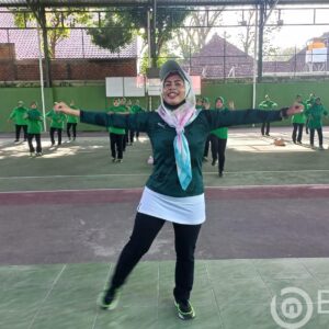 Jumat Sehat, Persit Kodim Grobogan Laksanakan Senam Bersama