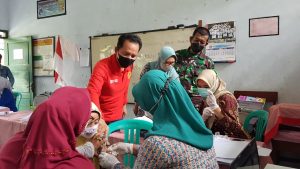 Capai 80% Percepatan Vaksinasi Covid-19 Puskesmas 1 Winong Berkolaborasi Dengan BIN Di Beberapa Tempat