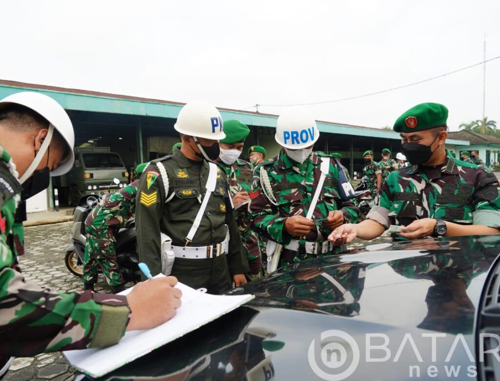 Eliminir Pelanggaran Prajurit, Korem 071/Wijayakusuma Gelar Pengecekan Administrasi kendaraan Prajurit