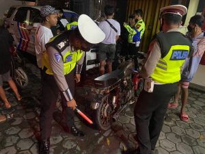 Satlantas Pati Tertipkan Kenalpot tidak Standart, Dan Layangkan 119 Surat Tilang