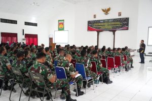 Prajurit Wijayakusuma Terima Sosialisasi dari PT. Bank Woori Saudara (BWS) dan PT. Asabri Persero.