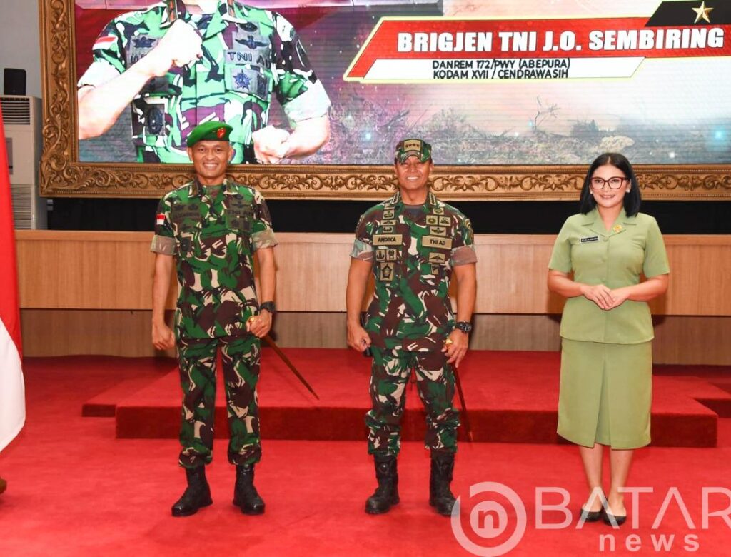 Danrem 172/PWY JO Sembiring Resmi Sandang Pangkat Brigjen