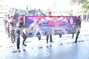 Datangi Mapolda Jatim Prajurit Pasmar 2 Persembahkan Haka Haka