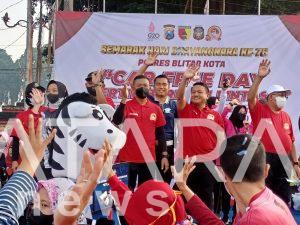Dandim 0808/Blitar, Ikut Ramaikan Acara Car Free Day Di Wilayah Kota Blitar