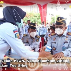 Kemenkumham Jateng Adakan Tes Urine,Untuk Wujudkan P4GN