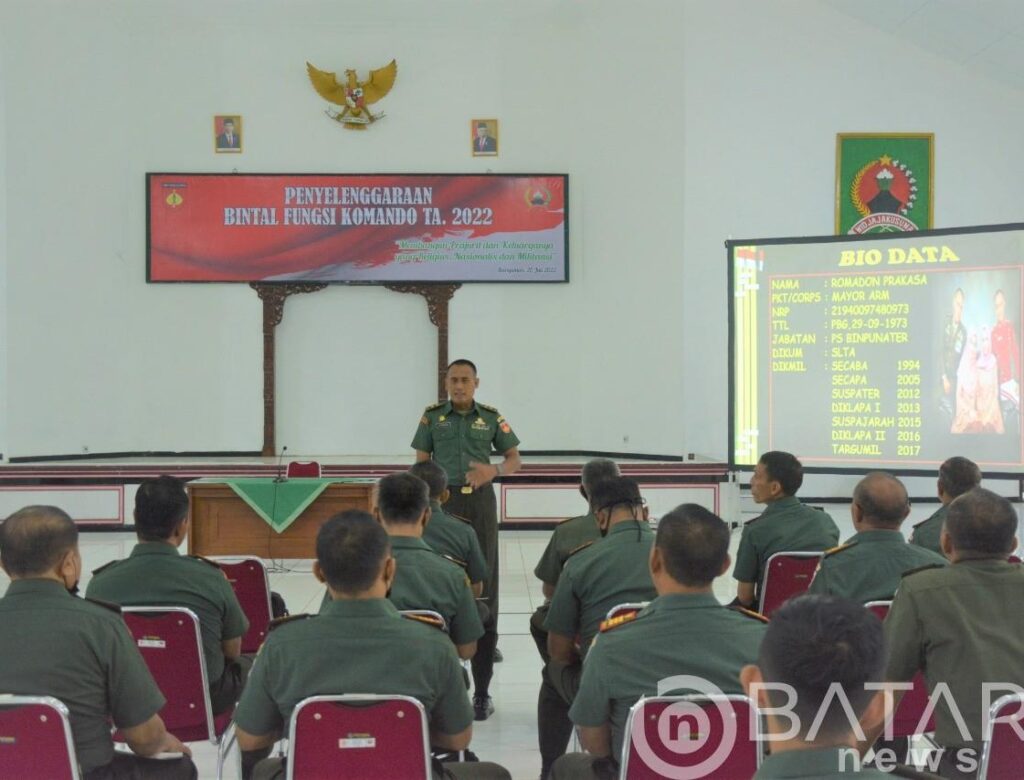 Korem 071/Wijayakusuma Gelar Bintal Fungsi Komando Tahun 2022