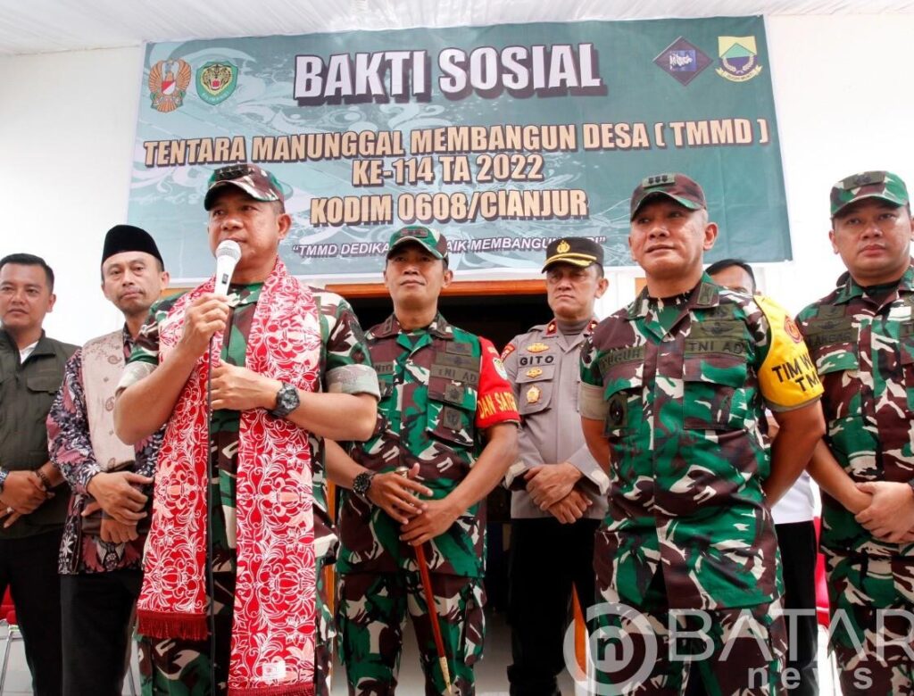 Wakasad Letjen TNI Agus Subiyanto Tinjau Lokasi TMMD ke 114 Kodim 0608/Cianjur