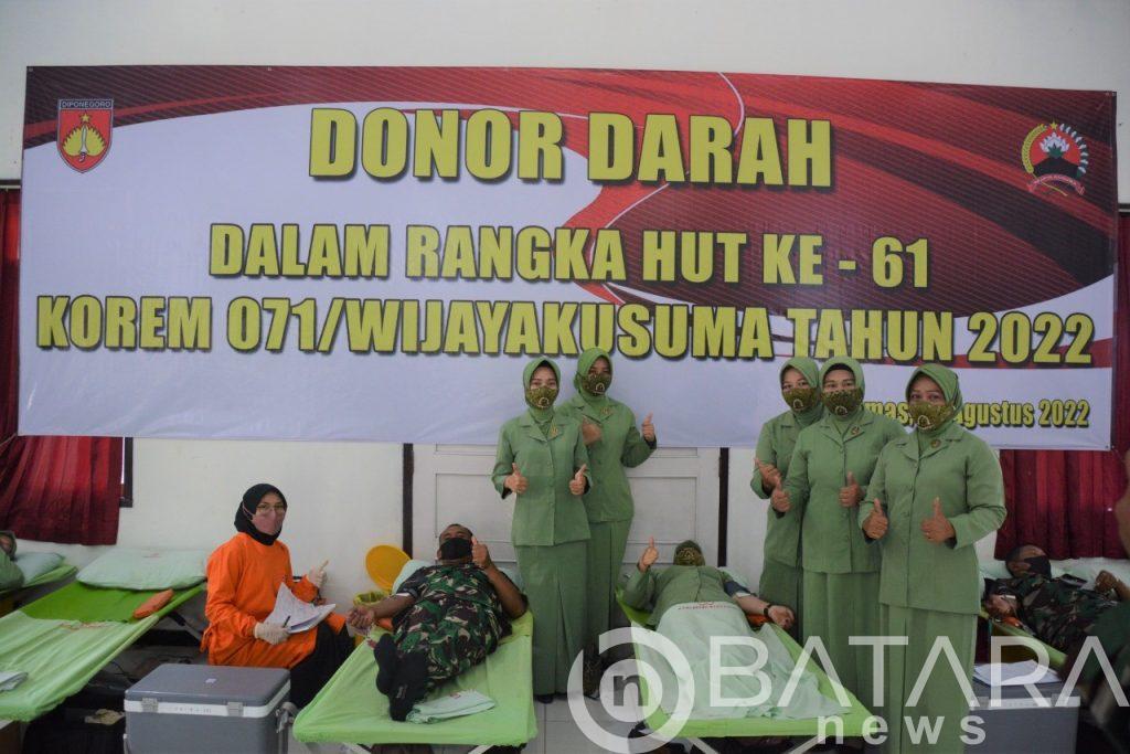 Peduli Sesama, Persit Koorcab Rem 071 Donorkan Darah