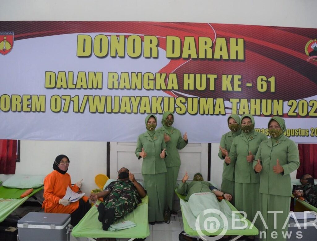 Peduli Sesama, Persit Koorcab Rem 071 Donorkan Darah
