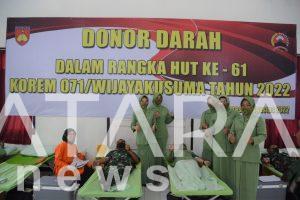 Peduli Sesama, Persit Koorcab Rem 071 Donorkan Darah