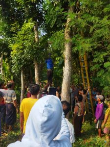 Di Temukan Mayat di Atas Pohon, Gegerkan Warga Desa Tambaharjo Kecamatan Tambakromo