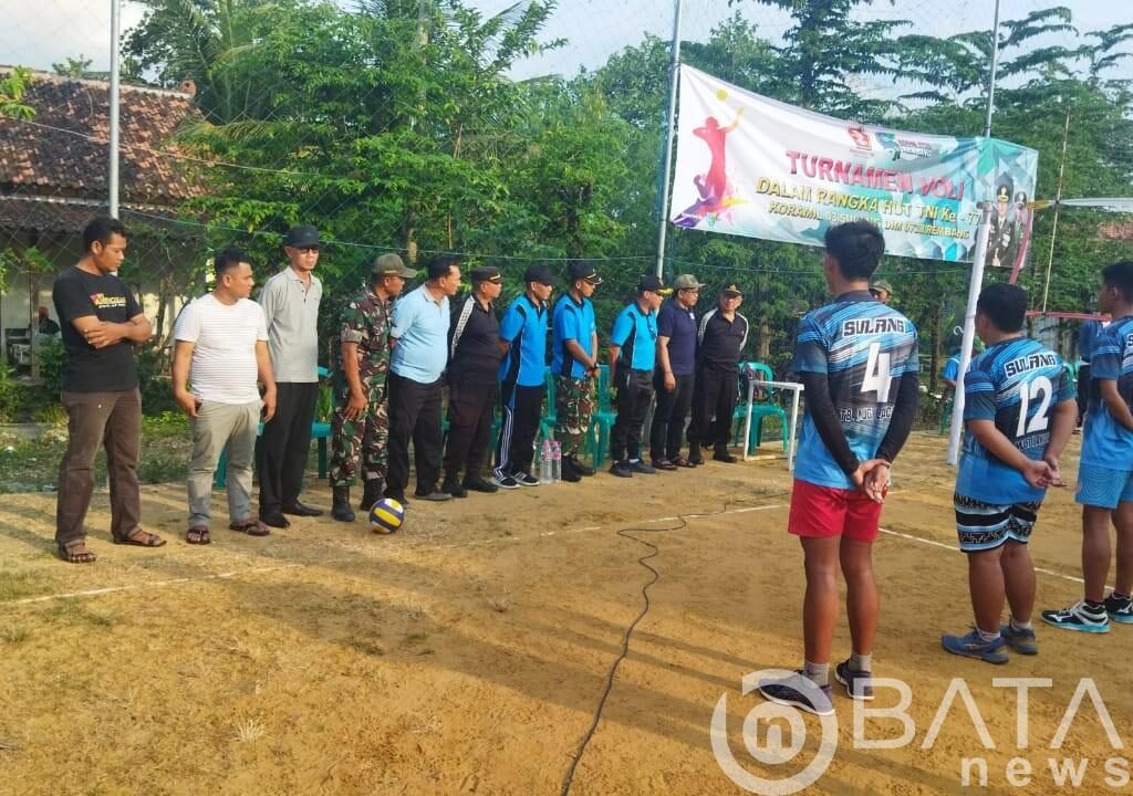Sambut HUT TNI Ke-77, Koramil 03/Sulang Kembali Gelar Turnamen Voli se-Kecamatan