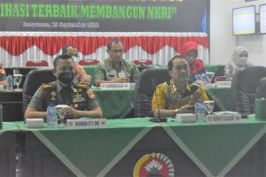 Danrem 071/Wijayakusuma Ikuti Vicon Aster Kasad, Jelang TMMD Ke-115 TA-2022