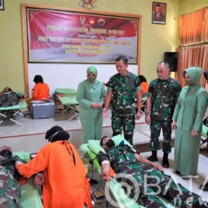 Peduli Bantu Kesulitan Masyarakat, Prajurit Wijayakusuma Donorkan Darah