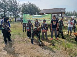 HUT Ke-77 TNI, Kodim Rembang Karya Bhakti Penanaman Pohon