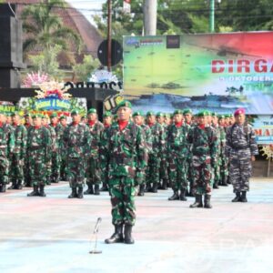 Kodim 0720/Rembang Selengarakan Upacara HUT Ke 77 TNI