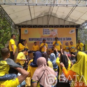Jalan Sehat dan Senam Bersama Serta Banjir Doorprise Warnai Kemeriahan HUT ke-58 Partai Golkar di Rembang
