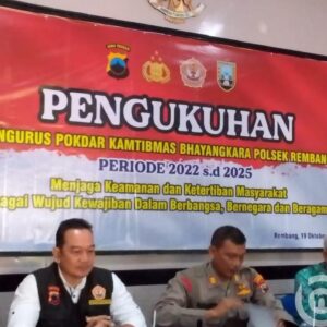 Siap Menjadi Pelopor Kamtibmas, Pokdarkamtibmas Sektor Rembang di Kukuhkan