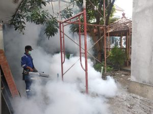 Cegah DBD Kodim 0720/Rembang Laksanakan Fogging Di Seluruh Kantor Dan Perumahan Anggota