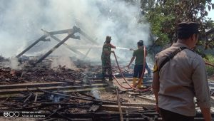 Habis Terbakar, Satu Rumah Joglo di Desa Karangsumber Kecamatan Winong
