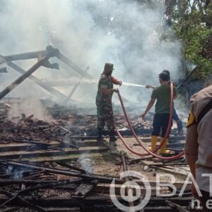 Habis Terbakar, Satu Rumah Joglo di Desa Karangsumber Kecamatan Winong