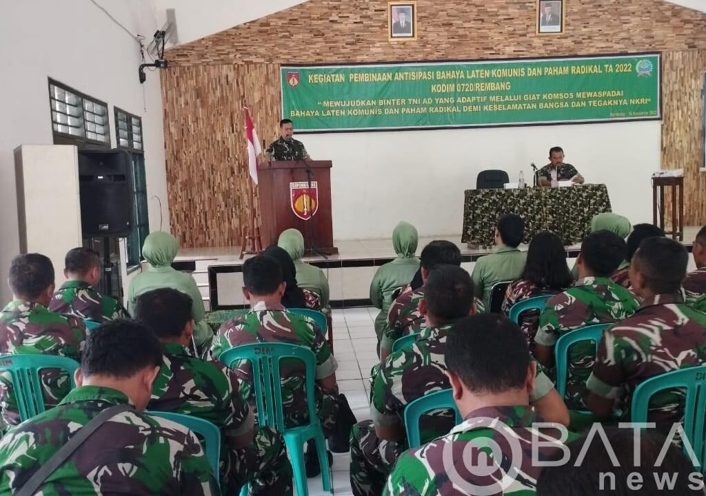 Dandim Rembang Buka Sosialisasi Balatkom dan Paham Radikalisme