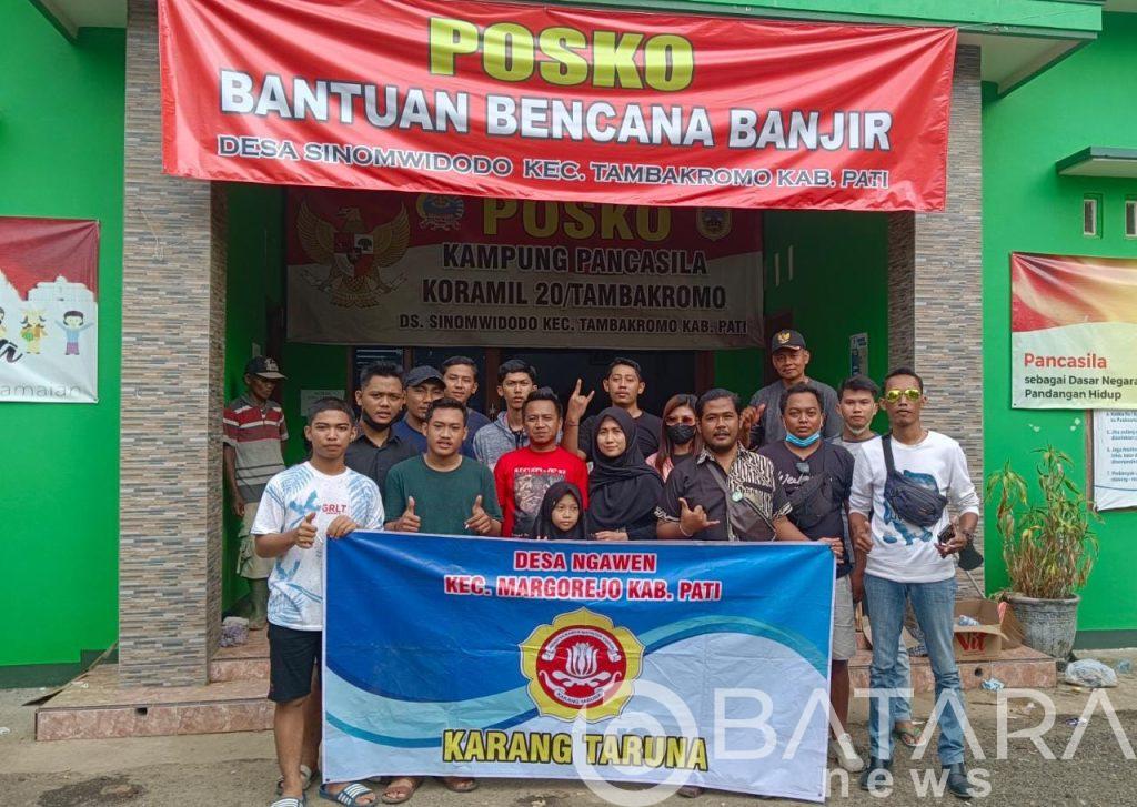 Galang Dana Swadaya, Karang Taruna Desa Ngawen Salurkan Bantuan Di Dua Titik Korban Banjir