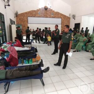 Jelang Peringatan Hari Juang Ke 77 TNI AD, Kodim 0720/Rembang Gelar Aksi Bhakti Sosial Donor Darah