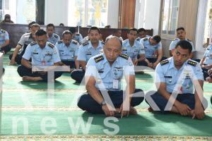 Personel Koharmatau Mengawali Tugas Dengan Shalat Dhuha Bersama