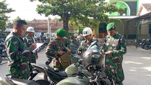 Cegah Pelanggaran dan Kecelakaan, Kodim Rembang Cek Kendaraan Dinas Anggota
