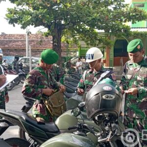 Cegah Pelanggaran dan Kecelakaan, Kodim Rembang Cek Kendaraan Dinas Anggota