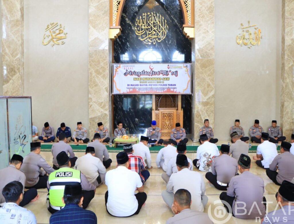 Eratkan Kebersamaan Sesama Anggota, Polres Tuban Gelar Peringatan Isra Mi’raj