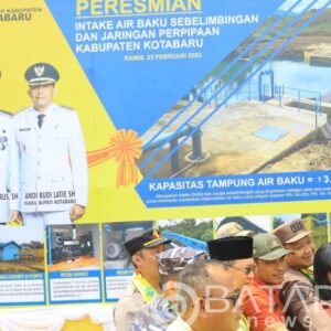 Tingkatkan PAD Di Sektor Pengelolaan Air Bersih. Bupati Kotabaru Resmikan Inteke Seblimbingan