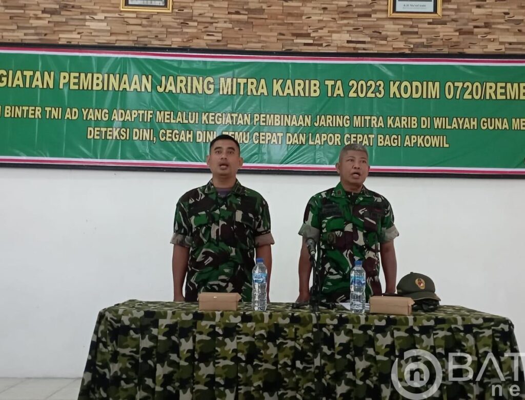 Kodim 0720/Rembang Membuka Pelatihan Jaringan Mitra Karib