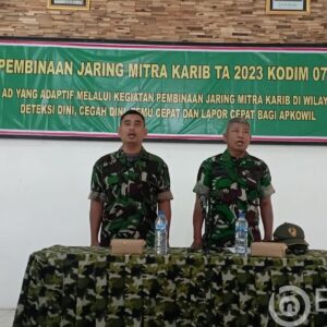 Kodim 0720/Rembang Membuka Pelatihan Jaringan Mitra Karib