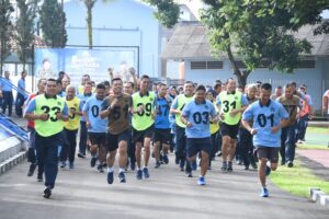 Personel Koharmatau Melaksanakan Samapta Semester I TA 2023