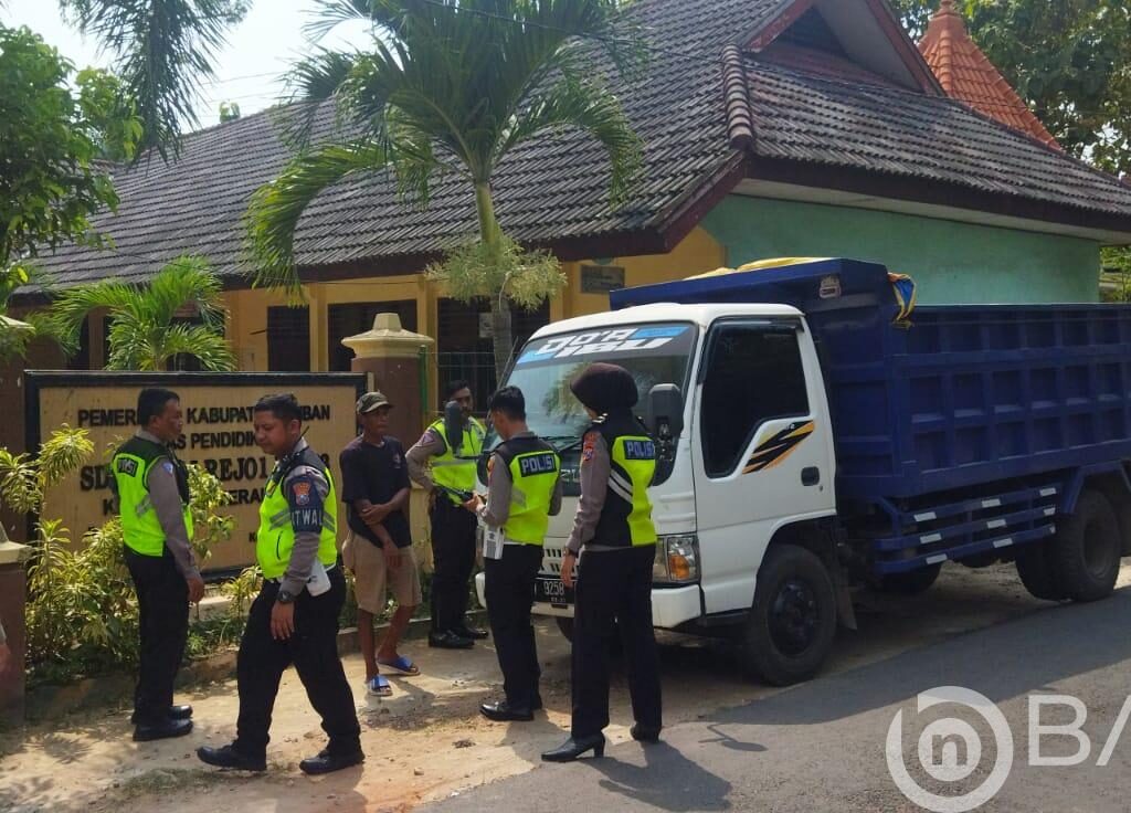 Satlantas Polres Tuban Razia Truk Pengangkut Matrial Tambang, Seperti Ini Tanggapan DLHP Tuban