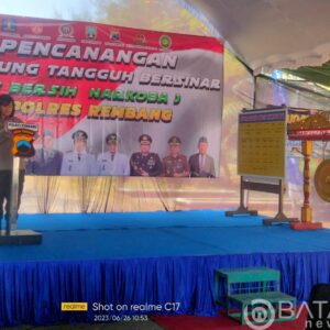 Polres Rembang Canangkan 3 Kampung Tangguh Bersih Narkoba