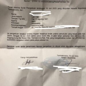 Warga Desa Pakis kecamatan Tambakromo Inisial WR Harus Berhadapan Dengan Hukum Pertanggung Jawabkan Sikap Aroganya