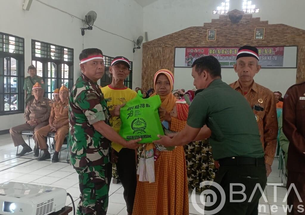 Peringati HUT Kemerdekaan RI Ke 78, Kodim Rembang Gelar Bakti Sosial
