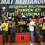 Kodim Pekalongan Juara Bulutangkis Danrem 071/Wijayakusuma Cup