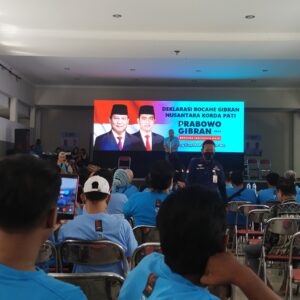 Deklarasi Relawan Bocahe Gibran Nusantara Korda Pati, Siap Kawal Pemenangan Paslon Nomer Urut 2