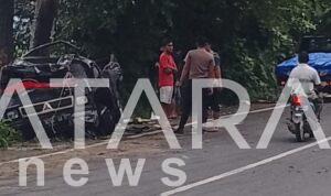 Mobil L 300 Terlibat Kecelakaan Tunggal Di Parengan Tuban, 3 Orang Dilarikan Ke RS