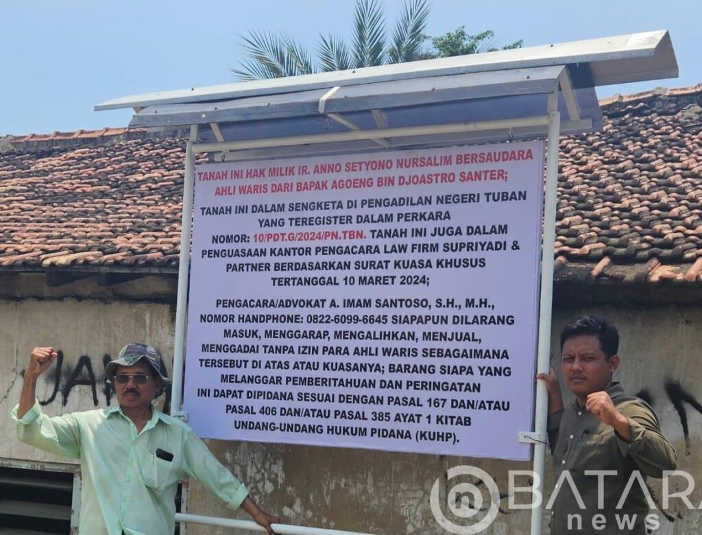 CEO PT Kapal Api Global Soedomo Mergonoto Digugat Perdata Gegara Srobot Tanah Warga Tuban